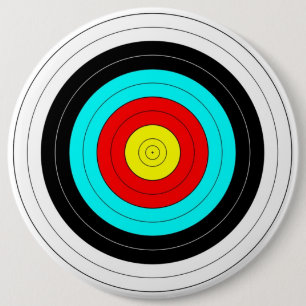 Archery Target 6 Cm Round Badge