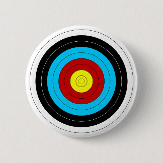 Archery Target 6 Cm Round Badge