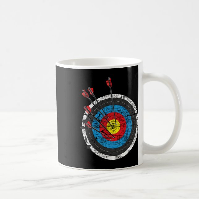 Archery Target - Archer Bowman Bow Hunting Bowhunt Coffee Mug (Right)