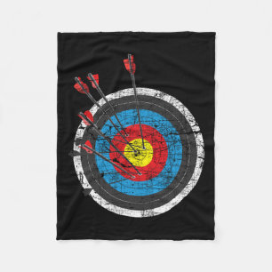 Archery Target - Archer Bowman Bow Hunting Bowhunt Fleece Blanket