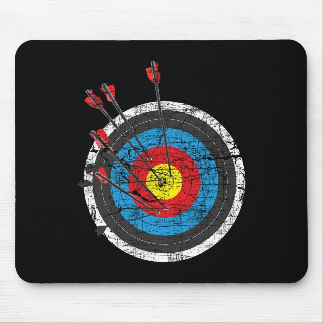 Archery Target - Archer Bowman Bow Hunting Bowhunt Mouse Pad (Front)