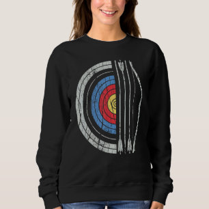 Archery Target Bow And Arrow Archer Retro Vintage  Sweatshirt