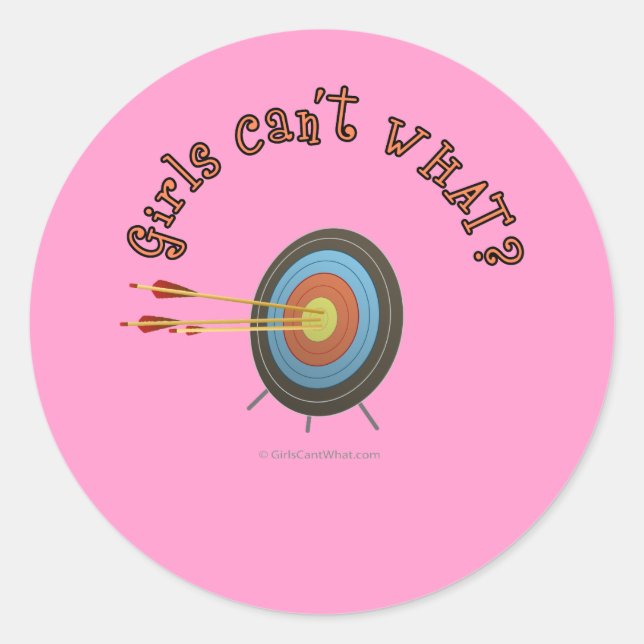 Archery Target Bullseye Classic Round Sticker (Front)