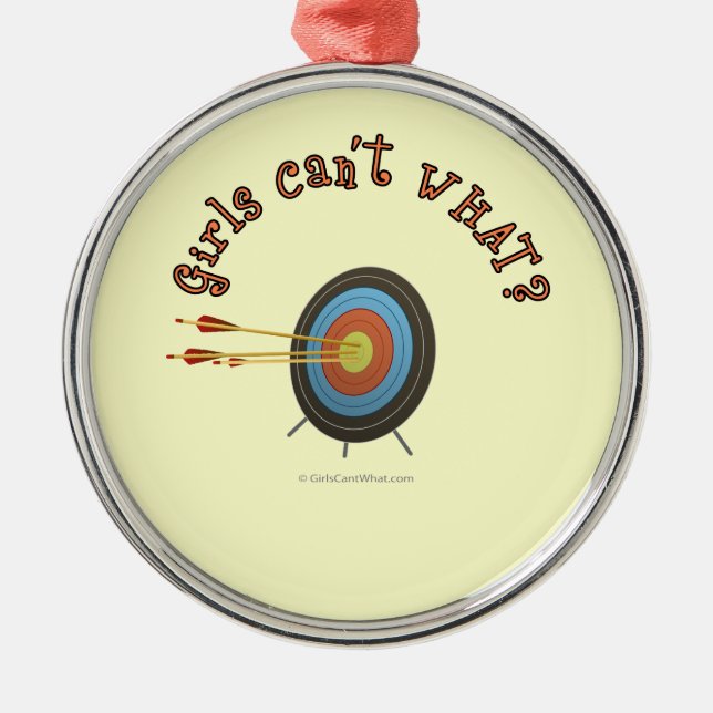 Archery Target Bullseye Metal Ornament (Front)