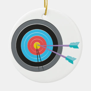 Archery Target Ceramic Tree Decoration