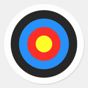 Archery Target Classic Round Sticker