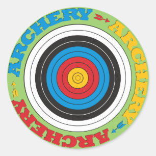 Archery Target Classic Round Sticker