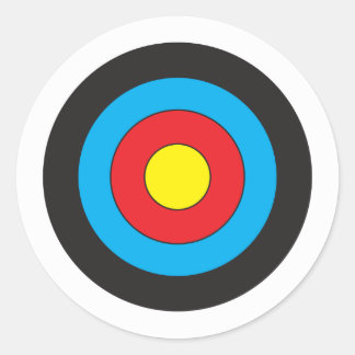 Archery Target Classic Round Sticker