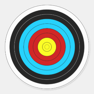 Archery Target Classic Round Sticker