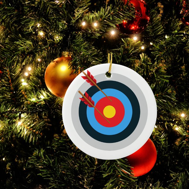 Archery Target Custom Name Ornament (Creator Uploaded)