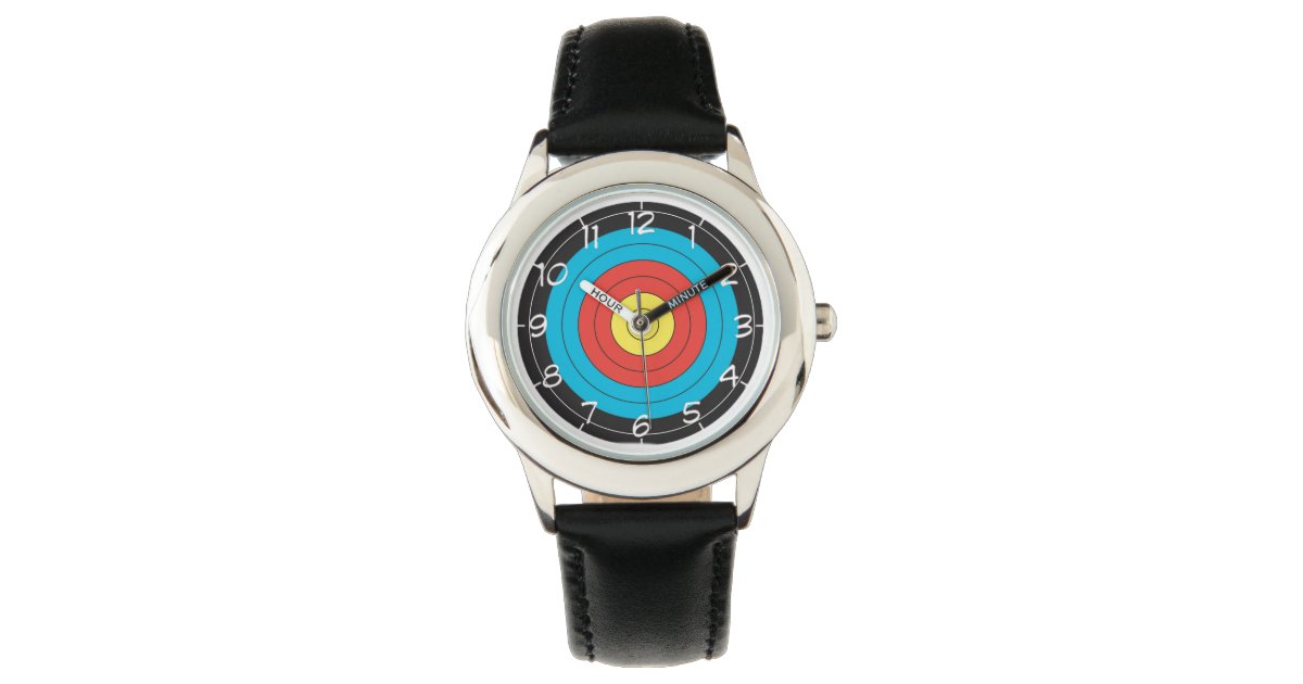 "Archery target" design wrist watches | Zazzle.com.au