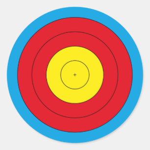 Archery target for recurve bow (FITA 20 cm) Round Classic Round Sticker