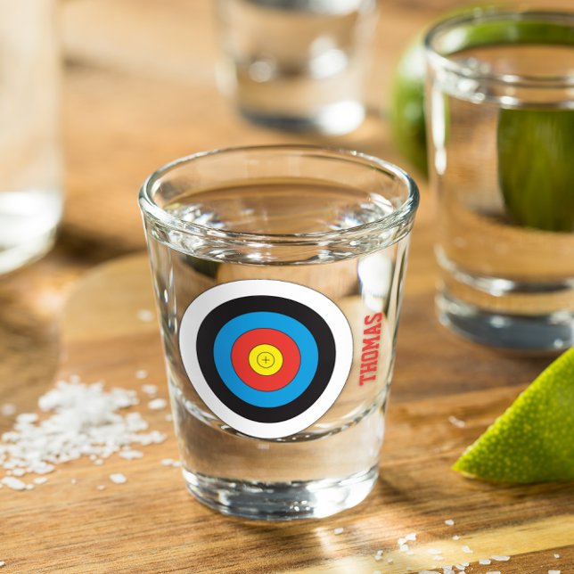 Archery Target Personalised Shot Glass (Creator Uploaded)