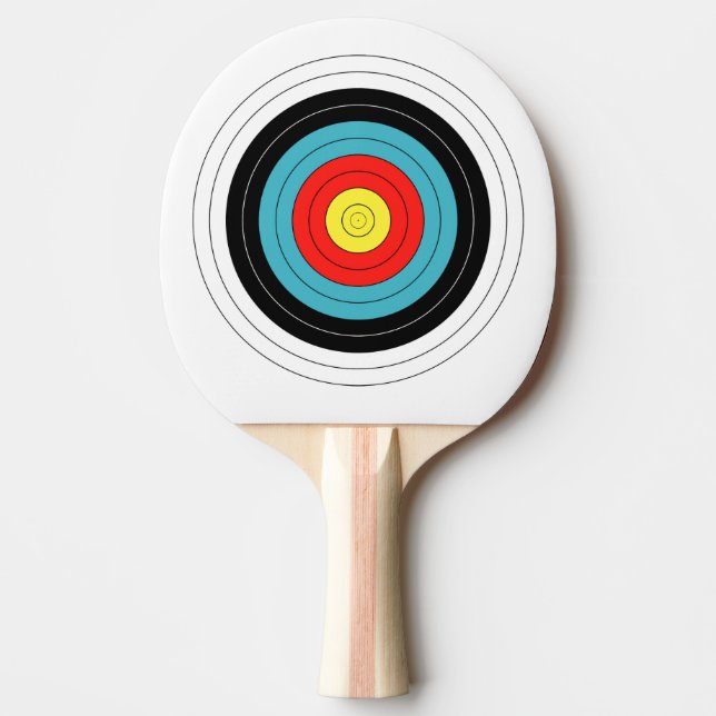 Archery Target Ping Pong Paddle (Front)