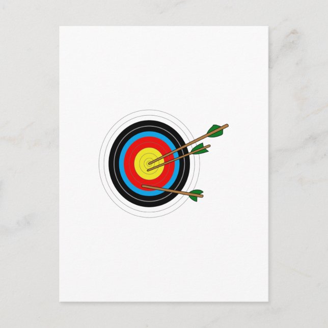 ARCHERY TARGET POSTCARD (Front)