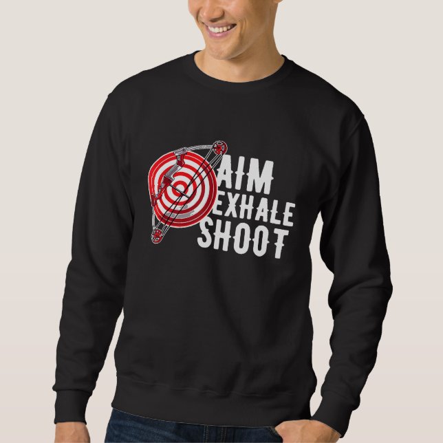 Archery Target Shoot Bow Sport Arrow Hunter Sweatshirt (Front)