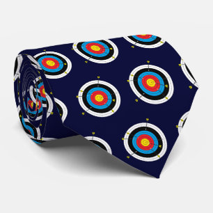 Archery Targets and Arrows Patterned Tie