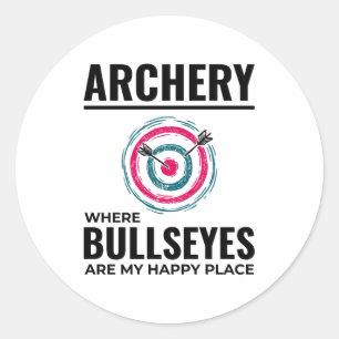 Archery Targets Archer Bow Arrows Bullseye Classic Round Sticker