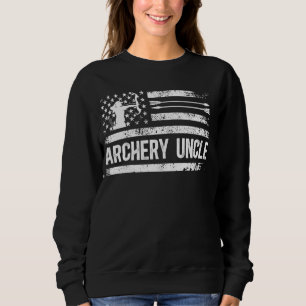 Archery Uncle Of An Archer Uncle US Flag Sweatshirt