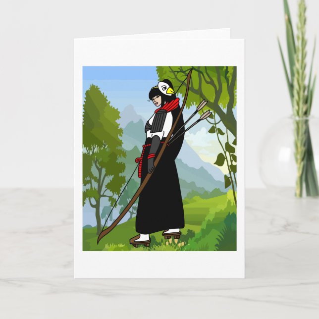 Archery With A Bow And Arrow Card (Front)