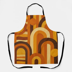 Arches and Sunspots Retro MCM Geometric Design Apron