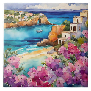 'Arches By The Sea" Ceramic Tile