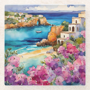 'Arches By The Sea" Glass Coaster