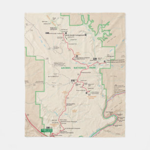 Arches map fleece blanket