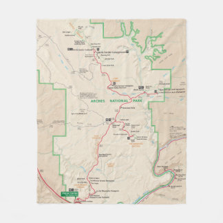 Arches map fleece blanket