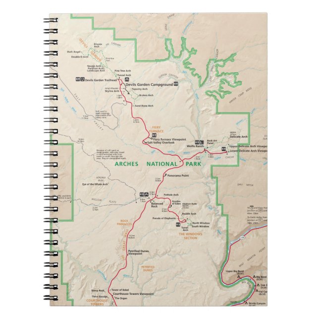 Arches map notebook (Front)