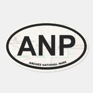 Arches map sticker (black text)