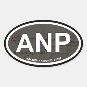 Arches map sticker (white text)