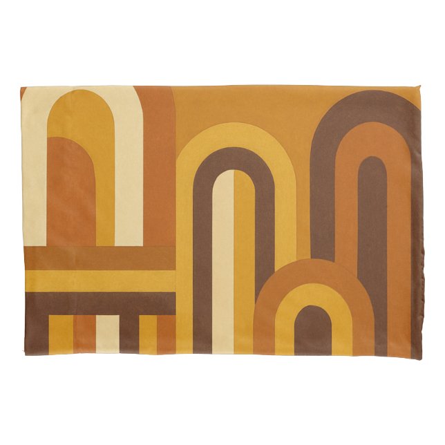 Arches Mid Century Modern Geometric Design Pillowcase (Front-Left)