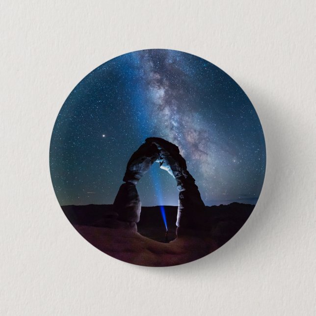 Arches National Park at night MOAB 6 Cm Round Badge (Front)