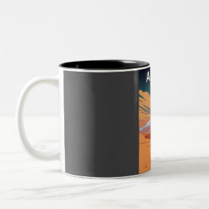 Arches National Park at Night Vintage Minimal Retr Two-Tone Coffee Mug