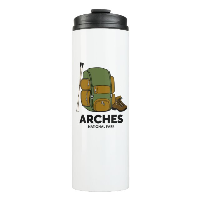 Arches National Park Backpack Thermal Tumbler (Front)
