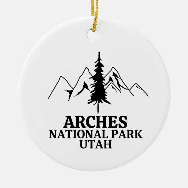 Arches National Park Ceramic Ornament (Front)