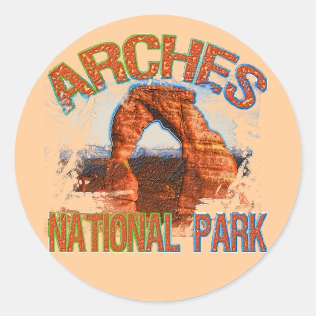 Arches National Park Classic Round Sticker (Front)