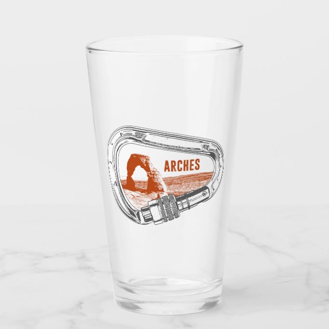 Arches National Park Climbing Carabiner Glass (Front)