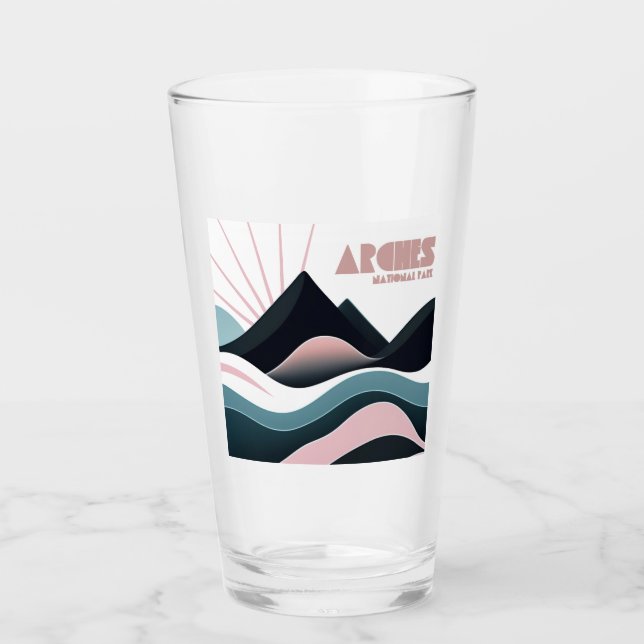 Arches National Park Coloured Hills Glass (Front)