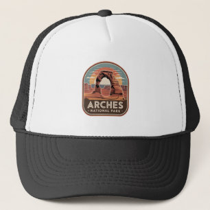 Arches National Park Delicate Arch Badge Trucker Hat
