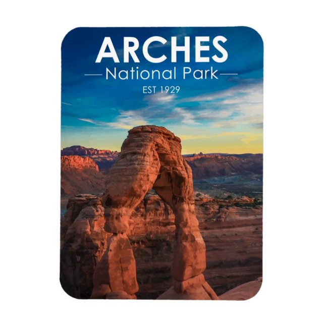 Arches National Park Delicate Arch Magnet (Vertical)