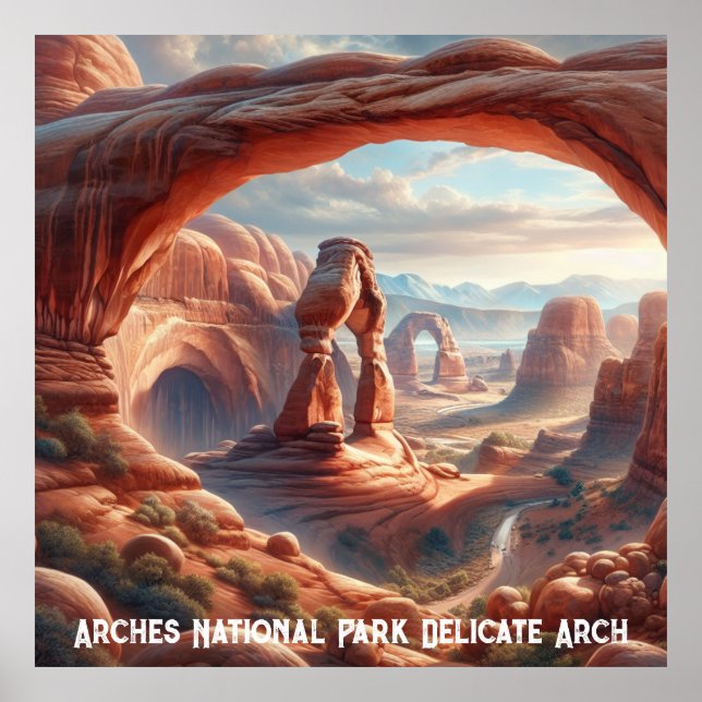 Arches National Park Delicate Arch Poster (Front)