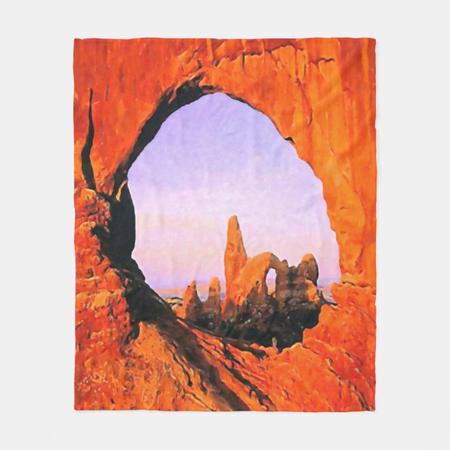 Arches National Park Fleece Blanket (Front)