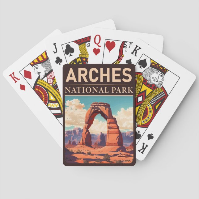 Arches National Park Moab Utah Delicate Arch Playing Cards (Back)