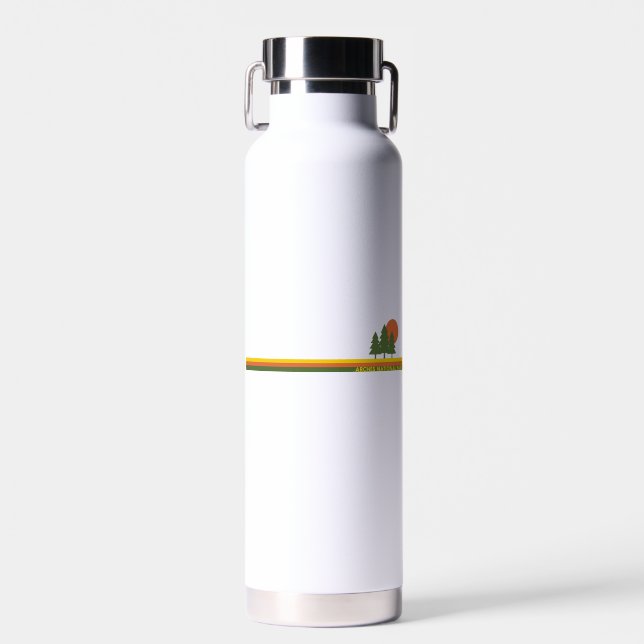 Arches National Park Pine Trees Sun Water Bottle (Front)