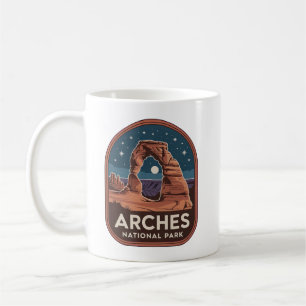 Arches National Park Retro Badge Design Coffee Mug