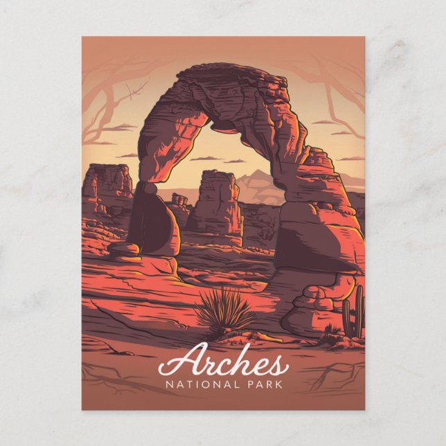 Arches National Park Sandstone Holiday Postcard (Front)
