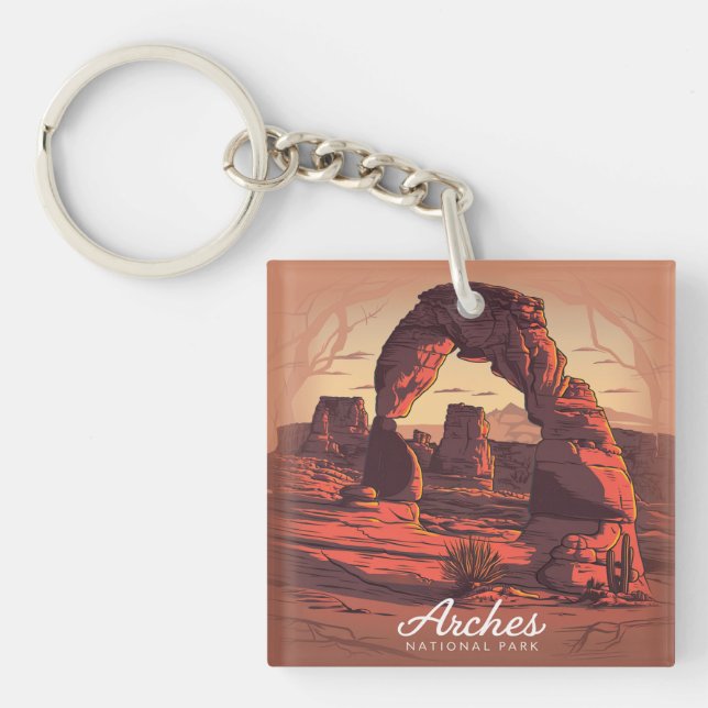 Arches National Park Sandstone Key Ring (Front)