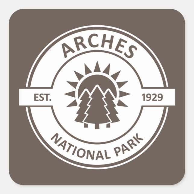 Arches National Park Square Sticker (Front)